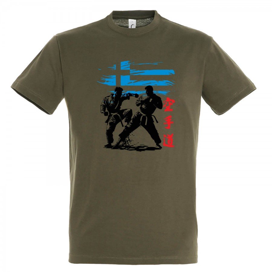 T-shirt Βαμβακερό KARATE HELLENIC Abstract