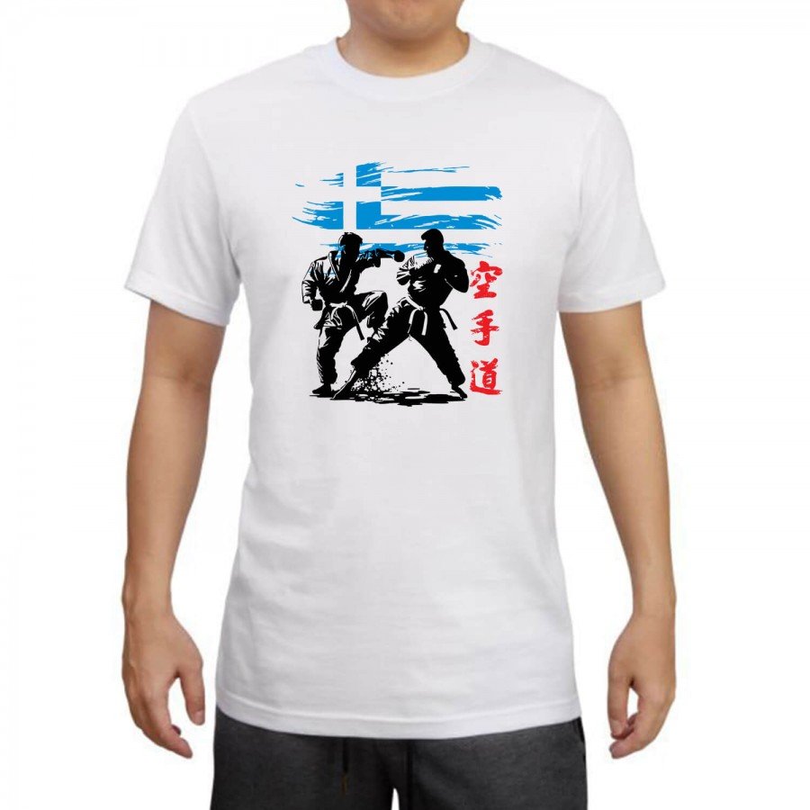 T-shirt Βαμβακερό KARATE HELLENIC Abstract