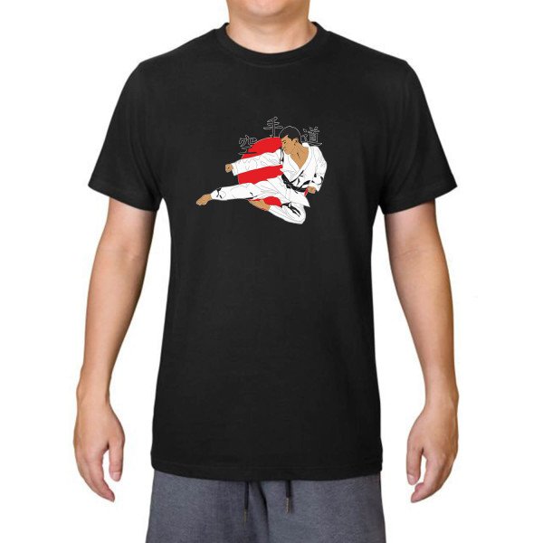 T-shirt Βαμβακερό KARATE Tobiyokeri Chaki T-shirt Βαμβακερό KARATE Tobiyokeri Chaki