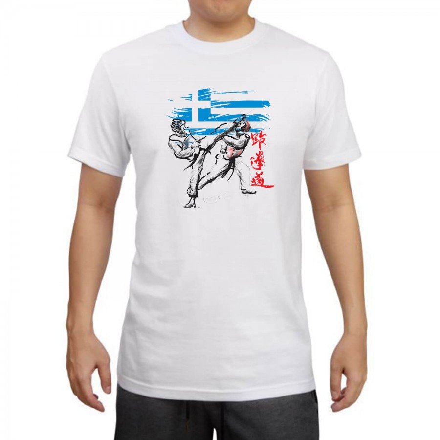 T-shirt Βαμβακερό TAEKWONDO Hellenic Abstract