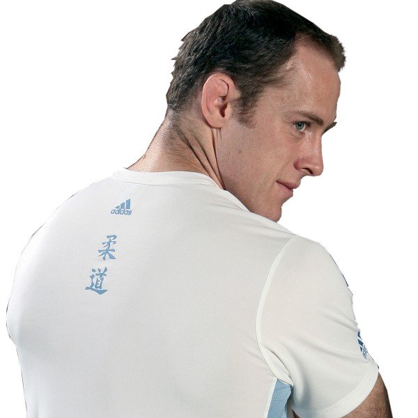 Μπλουζάκι Adidas - JUDO Λευκό / Γαλάζιο  Μπλουζάκι Adidas - JUDO Λευκό / Γαλάζιο