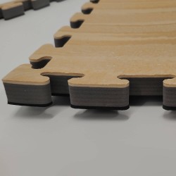 Στρώμα Τατάμι Παζλ Αφρολέξ ΞΥΛΙΝΟ Προφίλ / Μαύρο 100x100x2.5cm