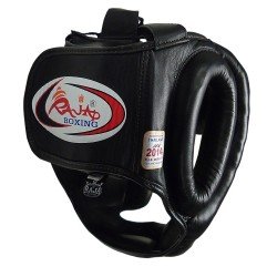 Head Guard Raja Chin and Cheek Protection Leather Black / Blue