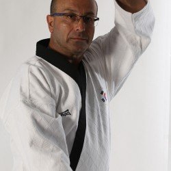 Hapkido Στολή Olympus Μαύρο Σιρίτι Τζούντο Ύφασμα