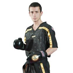 Μπλουζάκι Kickboxing TOP TEN V-Λαιμοκόψη Διχτυωτό 