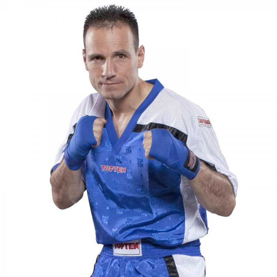 Μπλουζάκι Kickboxing TOP TEN V-Λαιμοκόψη Διχτυωτό 