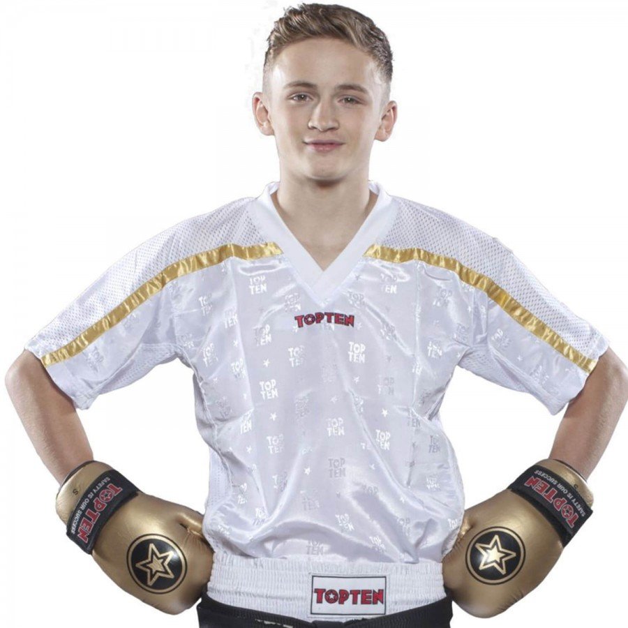 Μπλουζάκι Kickboxing TOP TEN V-Λαιμοκόψη Διχτυωτό 