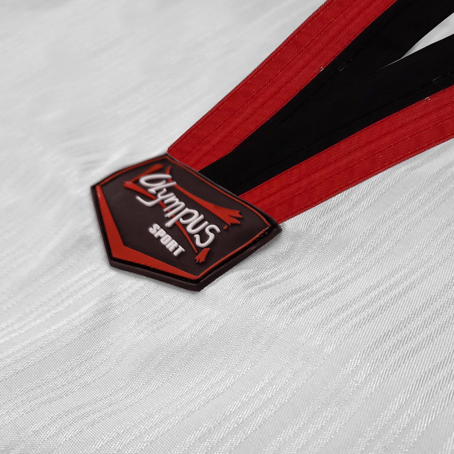 Taekwondo Στολή Olympus STUDENT PRIME Μαύρο / Κόκκινο V