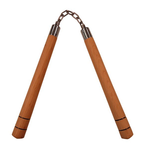Nunchaku - Ξύλινο 2 Μαύρες Λωρίδες   Nunchaku - Ξύλινο 2 Μαύρες Λωρίδες